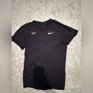 Rafa Nadal merch. Black v neck dry fit (athletic shirt). Size Small men’s.